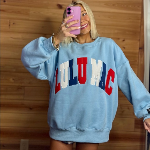 Red White and Blue LULU MAC Sweatshirt - Picture 2 of 2